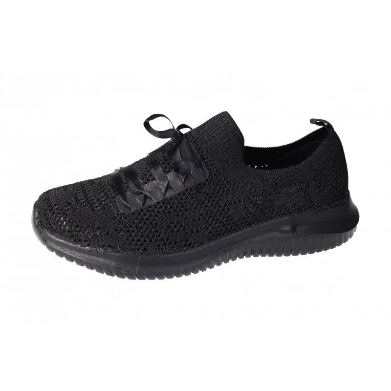 23M252 Deportiva con cintas color NEGRO