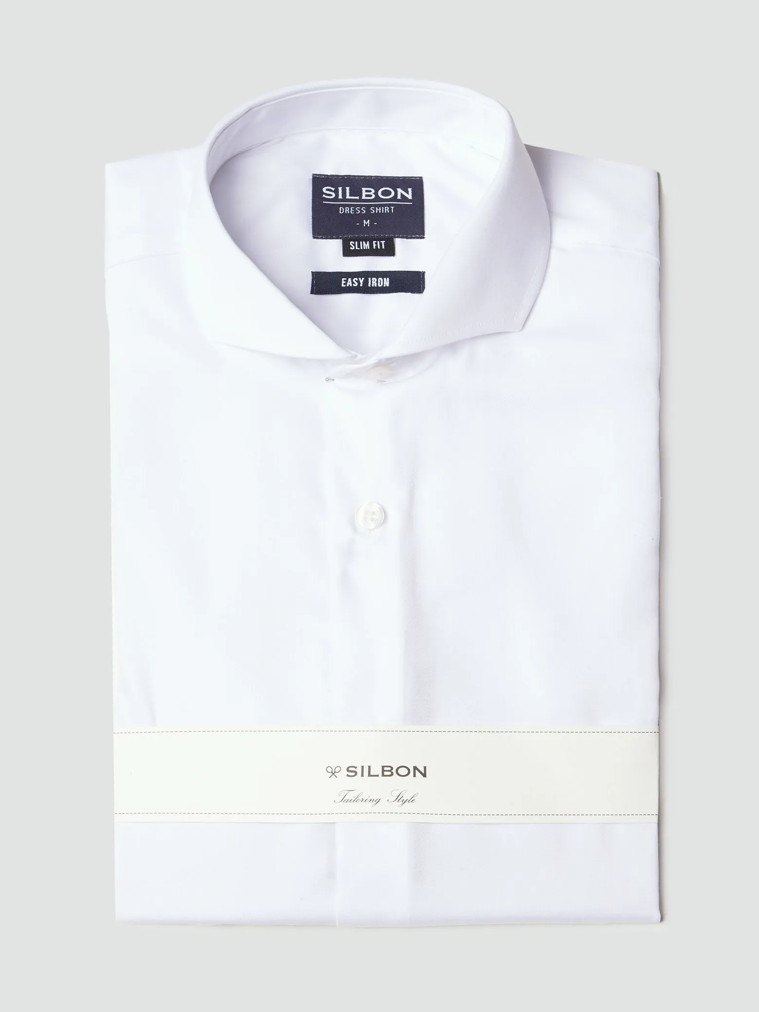 Camisa vestir blanca puño doble easy iron