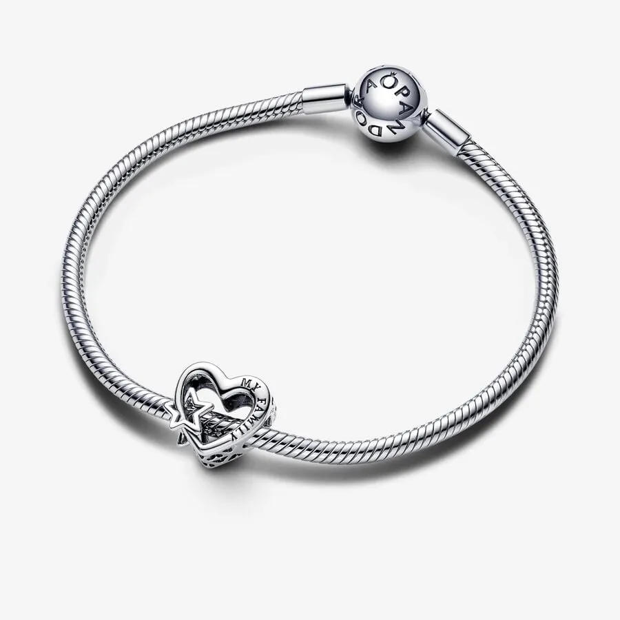 Charm Corazón en Filigrana Familia y Estrella 792829C00