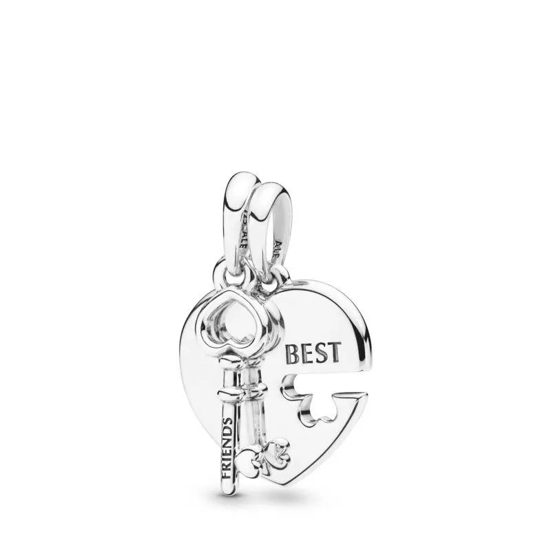 Charm Pandora Corazón y Llave de Mejores Amigos 398130