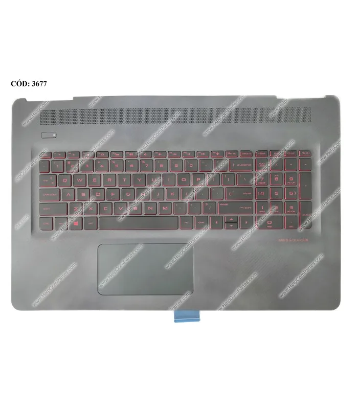 HP ASSY W/KB W/PLMRST W/TP / OMEN 17-W000 17-W100 17-W200 17T-W100 17T-W000 SERIES BK 862972-001 BL US ORIG.