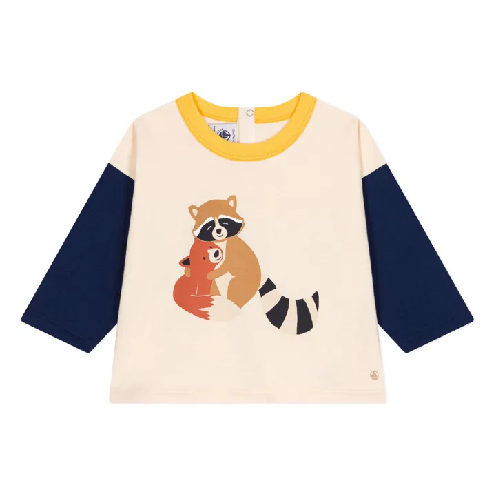 Petit Bateau Camiseta Colorblock Baby | Azul Marino